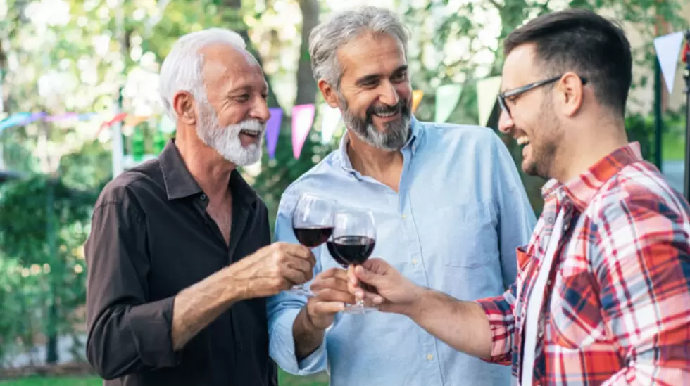 Father's Day Wine Fathers with wine