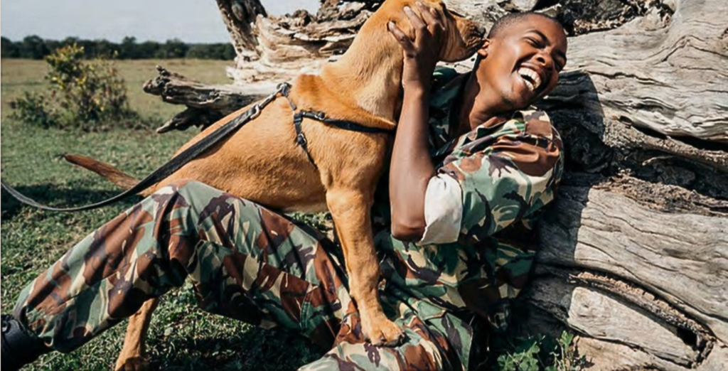 An Ol Pejeta Conservancy K9 anti-poaching unit
